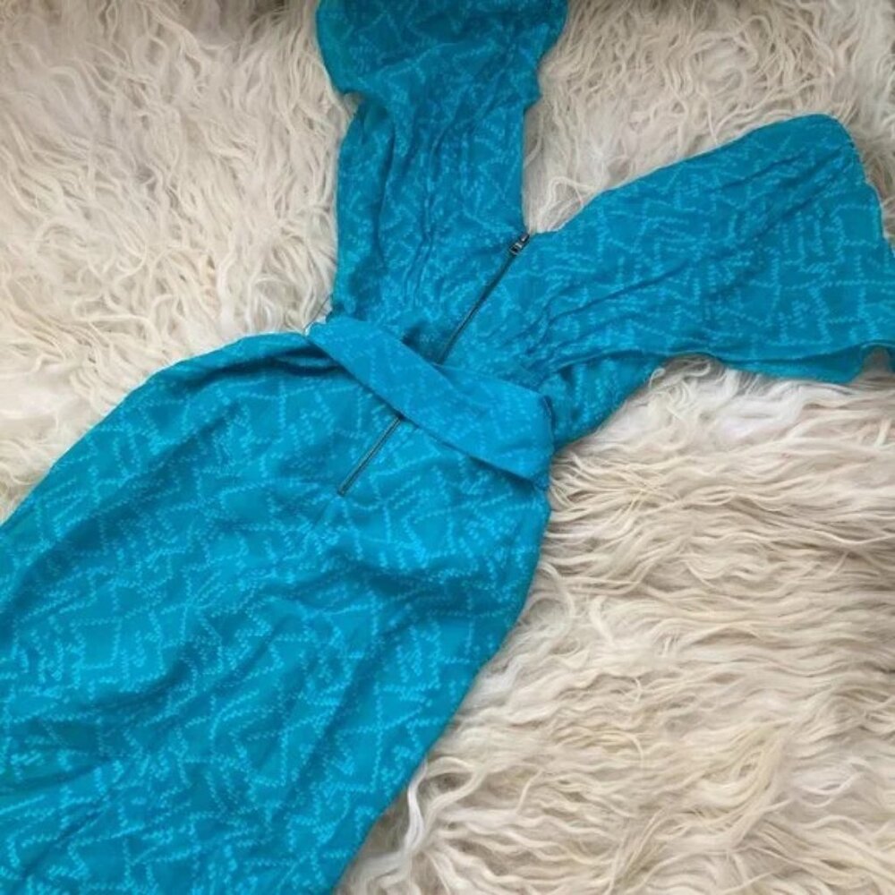 ALICE AND OLIVIA Darva Wrap-effect Swiss-dot Silk And Cotton-blend Midi Dress - Picture 13 of 14